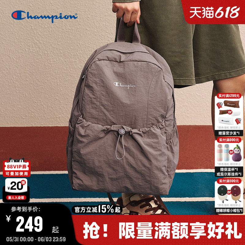 Champion冠军双肩包女2026夏季新款书包男户外背包校园轻便通勤包