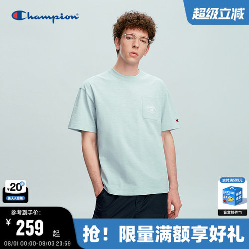 Champion纯棉工装口袋T恤