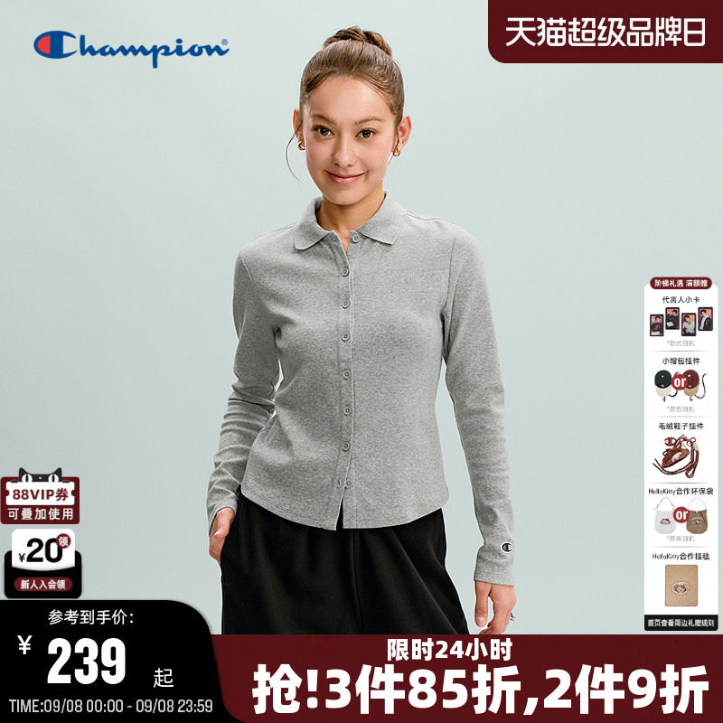 Champion冠军长袖衬衫女款图片