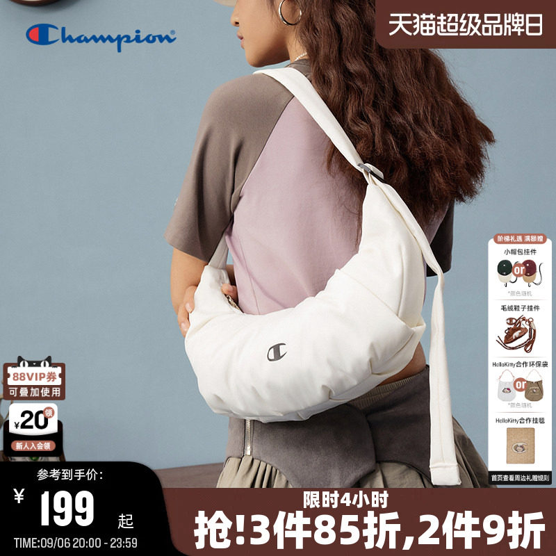 Champion冠军简约牛角腋下包图片