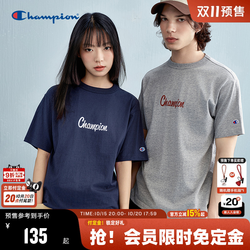 Champion冠军印花情侣短袖