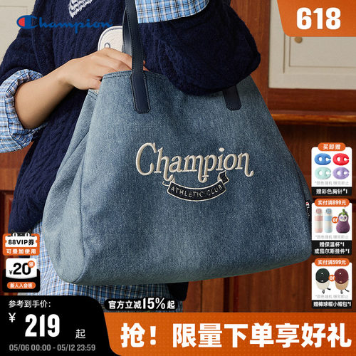 Champion冠军复古帆布托特包