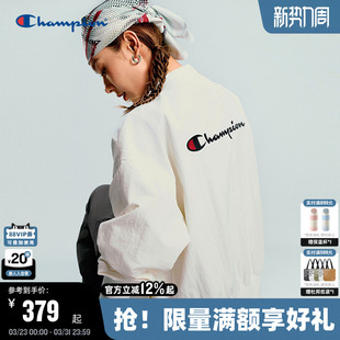 夹克简约休闲潮 轻薄时尚 Champion冠军棒球领短外套女2026春季 新款