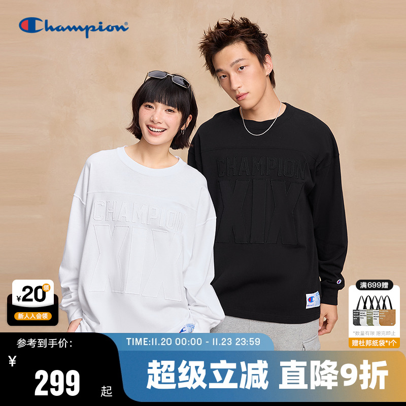 Champion冠军长袖T恤情侣款