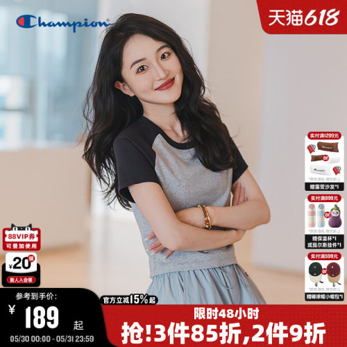 Champion冠军插肩袖短袖女