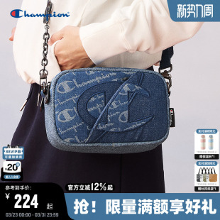 Champion冠军老花相机包25秋冬新款 复古斜挎包男女斜纹牛仔单肩包