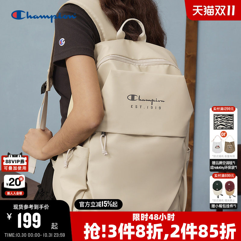 Champion冠军双肩包26秋季新款女大容量书包旅行背包男通勤电脑包