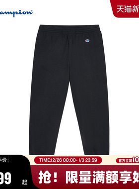 Champion冠军卫裤男春秋款复古灰色舒适束脚裤运动长裤美式潮牌