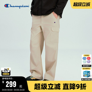 日系阔腿直筒潮工装 Champion冠军休闲长裤 男2026春季 新款 女 裤