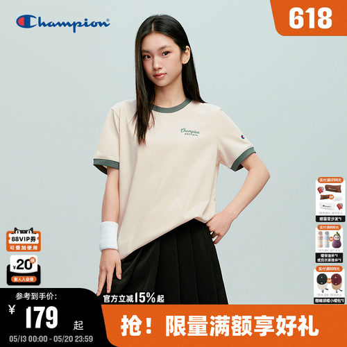 Champion宽松女款圆领短袖T恤