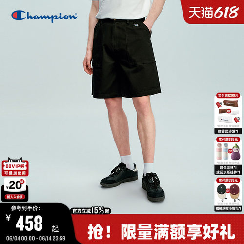 Champion冠军抽绳运动休闲短裤