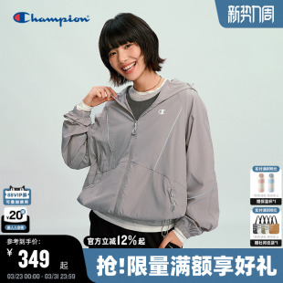 潮牌 低饱和休闲运动风短款 Champion冠军短外套夹克女2026春季 新款
