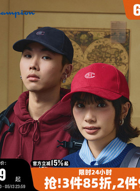 Champion冠军鸭舌帽2025秋冬新款小脸帽女复古红色棒球帽男运动帽