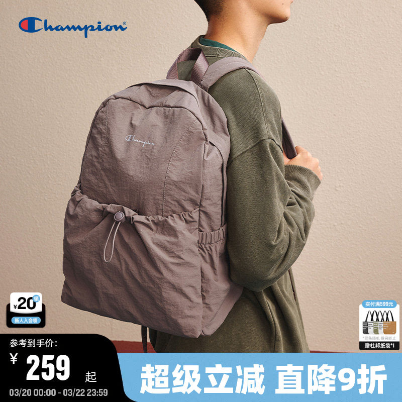 Champion冠军双肩包2026春季新款女轻便校园书包男户外背包通勤包
