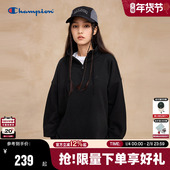 Champion冠军立领卫衣女2025秋季 新款 半拉链休闲刺绣都市运动格调
