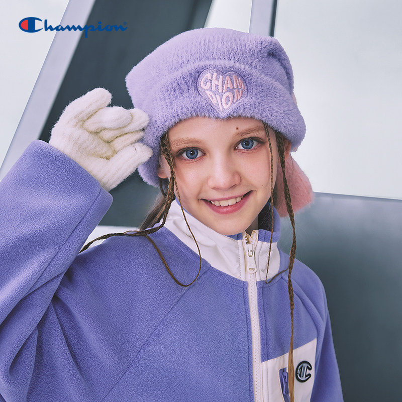 Champion冠军女童25秋新款可爱活泼兔耳朵刺绣LOGO复古学院针织帽,童装/婴儿装/亲子装,帽子,淘宝优惠券,粉丝福利购,淘宝优惠卷