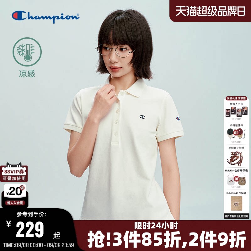 championPOLO衫女简约百搭T恤图片