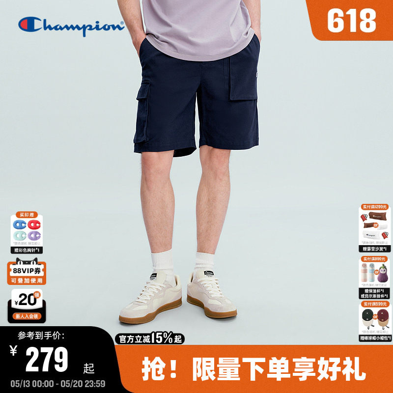 Champion冠军短裤男2026夏季新款美式工装风直筒五分裤女休闲宽松