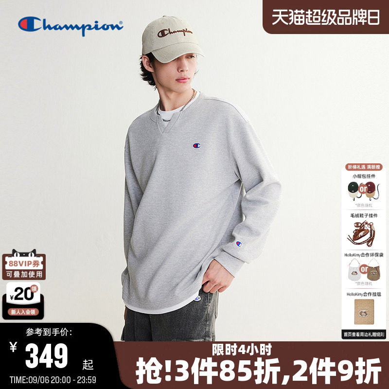 Champion冠军美式长袖假两件T恤图片