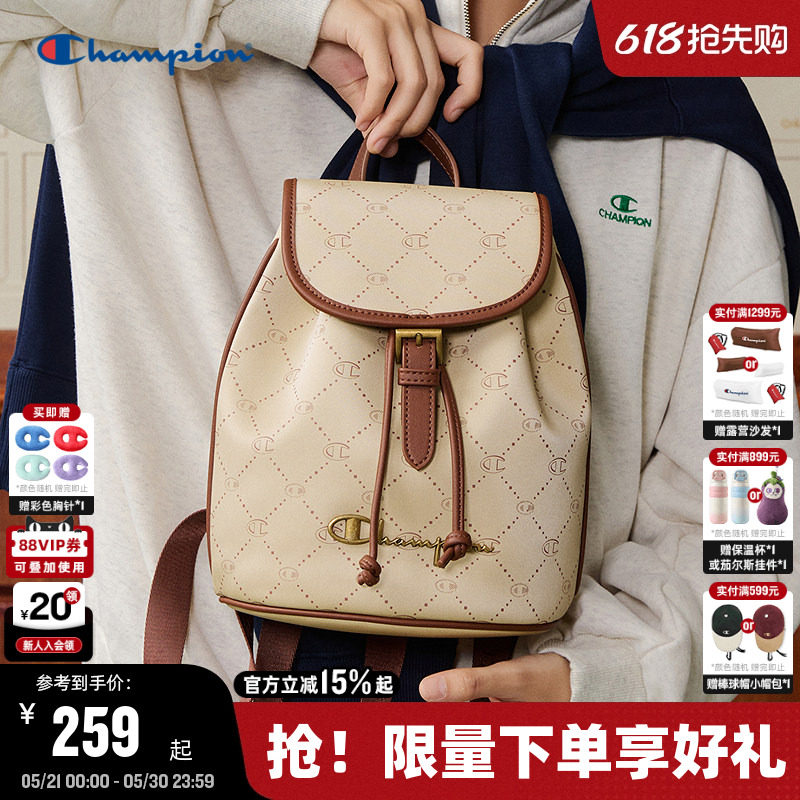 Champion冠军双肩包2026夏季新款女轻便小型书包通勤背包男旅行包