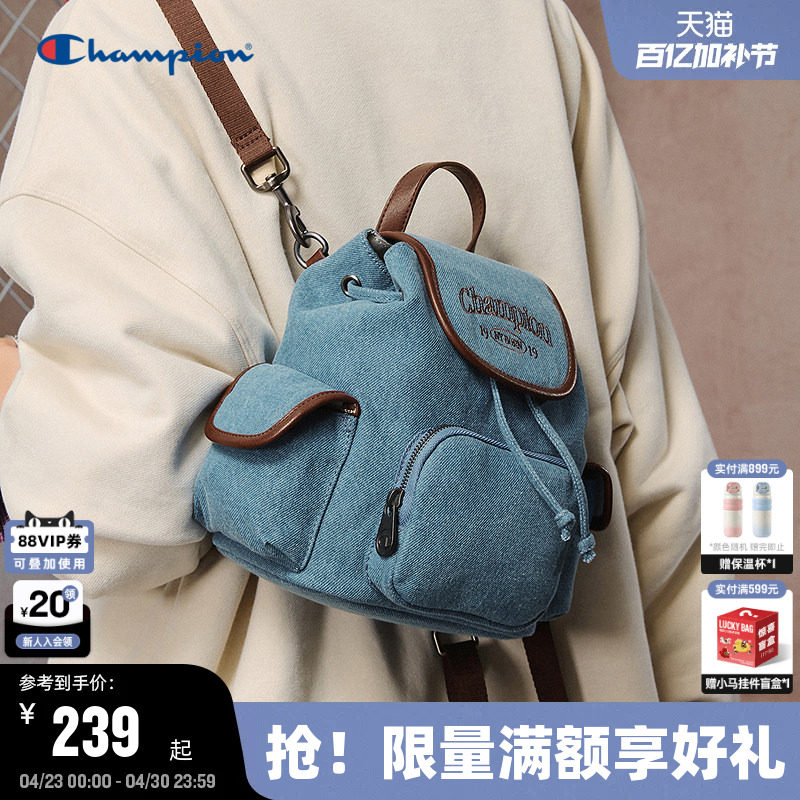 Champion冠军小型双肩包2026春季新款墩墩包女时尚校园背包男书包