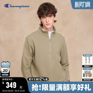 外套 半开襟女休闲开衫 Champion冠军半拉链翻领卫衣男25秋季 新款