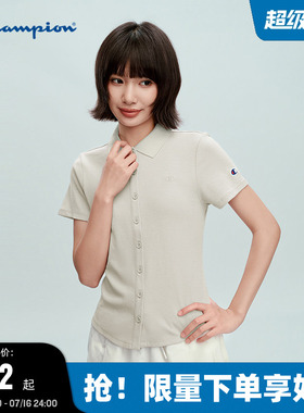 胡静怡同款Champion冠军短袖PT恤OLO衫女2026夏季新款短款修身