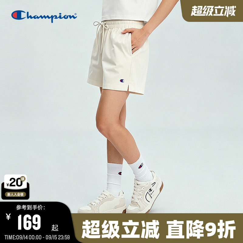 Champion纯棉运动风短裤女款图片
