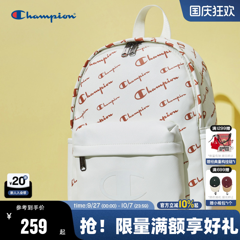 Champion冠军logo美式双肩包男女