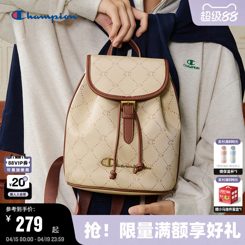 Champion冠军双肩包2026春季新款女轻便小型书包通勤背包男旅行包