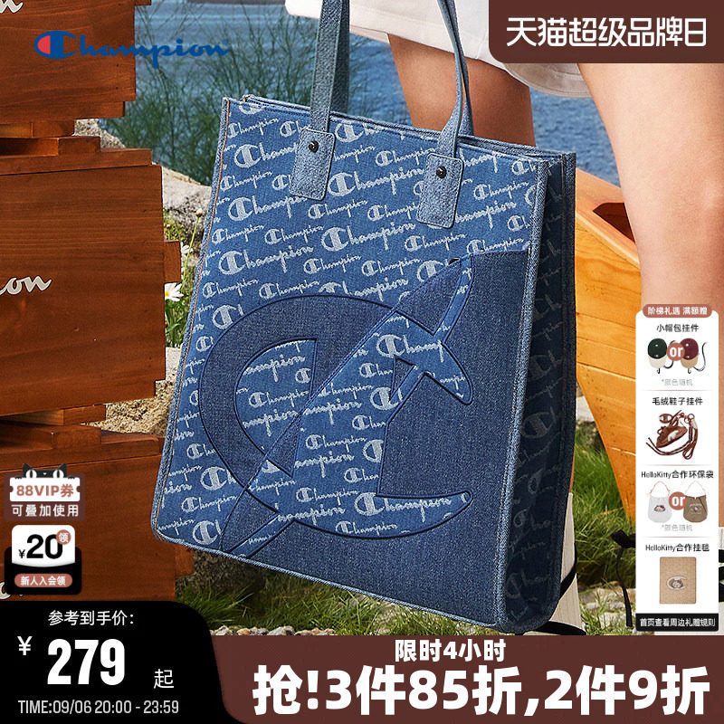 Champion冠军满印老花托特包图片