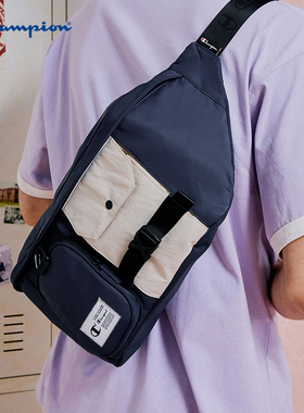 。Champion冠军腰包秋冬新款工装风斜挎包男潮牌运动休闲单肩包