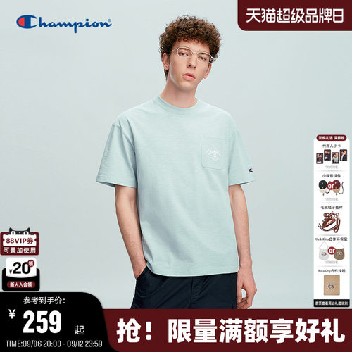 Champion纯棉工装口袋T恤