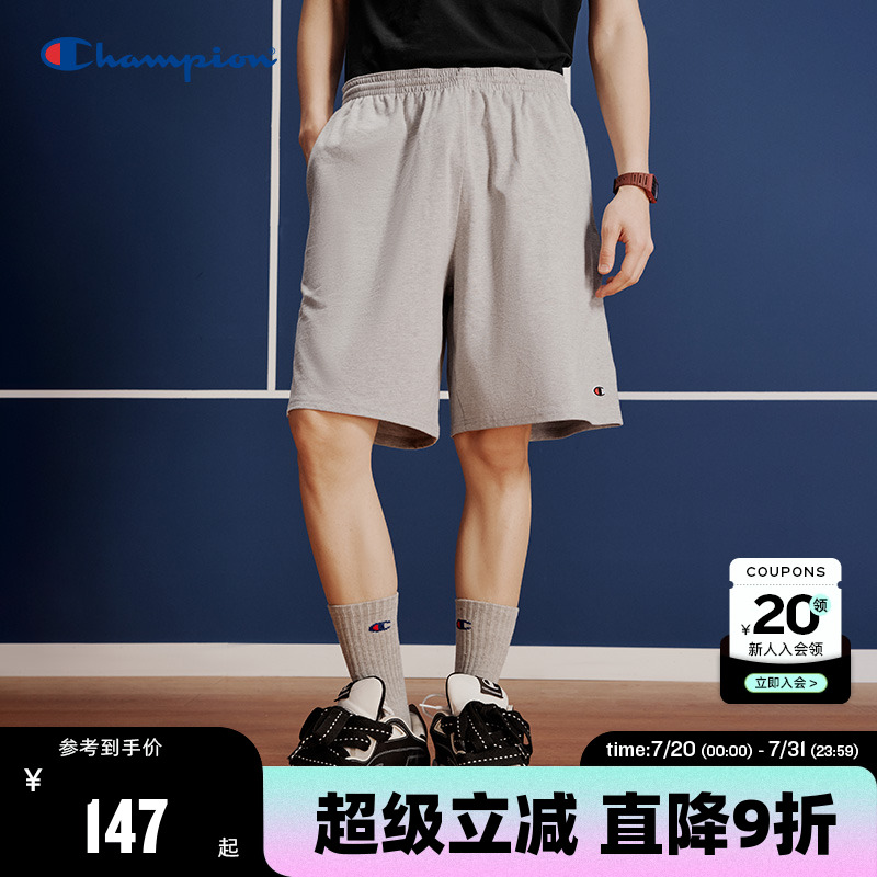 Champion冠军刺绣logo休闲短裤