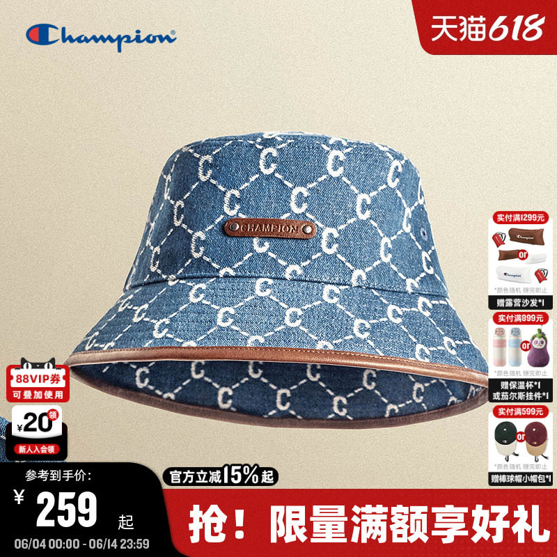 Champion冠军渔夫帽2026夏季新款女时尚洋气老花帽子潮流运动帽男