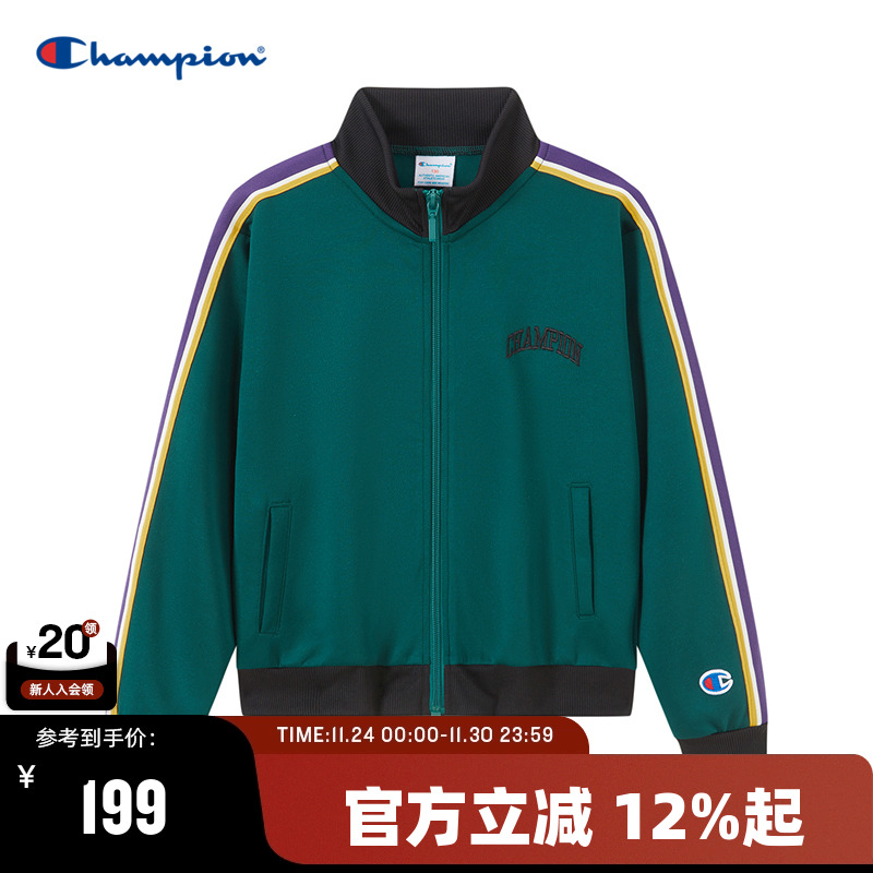 Champion冠军男女童25秋季潮流日系街头复古拉链运动外套棒球服