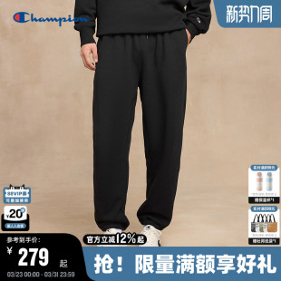 女灰色美式 Champion冠军束脚卫裤 休闲运动风长裤 新款 潮牌 男26春季