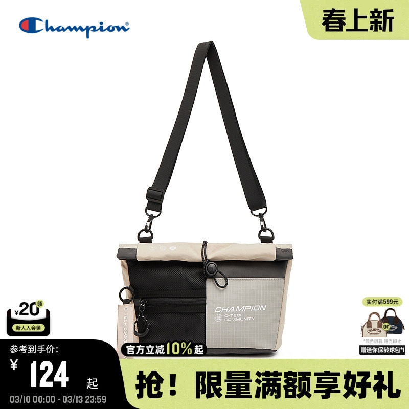 Champion冠军斜挎包2025秋冬新款男多口袋机能单肩包轻便女小方包