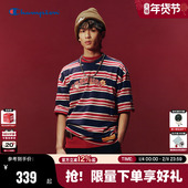 马年系列 Champion冠军短袖 T恤男2026春季 新款 女新年红条纹潮