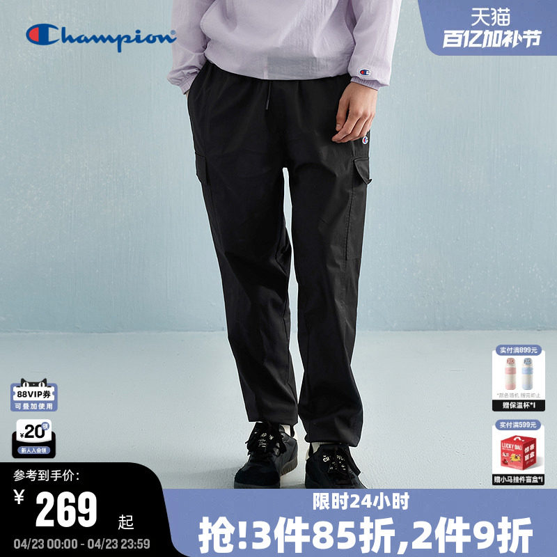 Champion冠军休闲裤男春秋新款美式多口袋工装裤潮牌直筒长裤显瘦