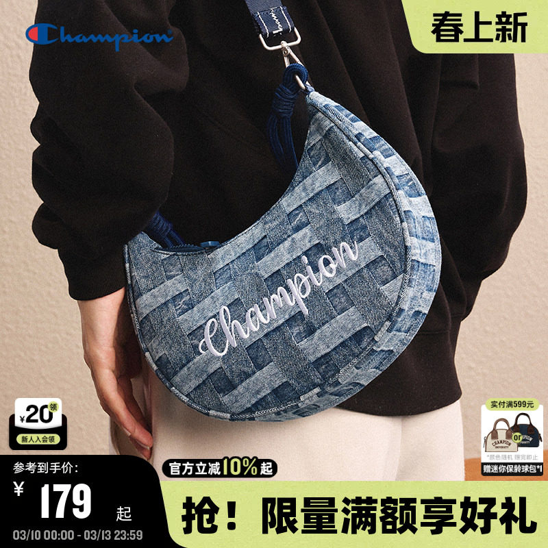Champion冠军腋下包春季单肩包月牙包女休闲通勤斜挎包男手提包