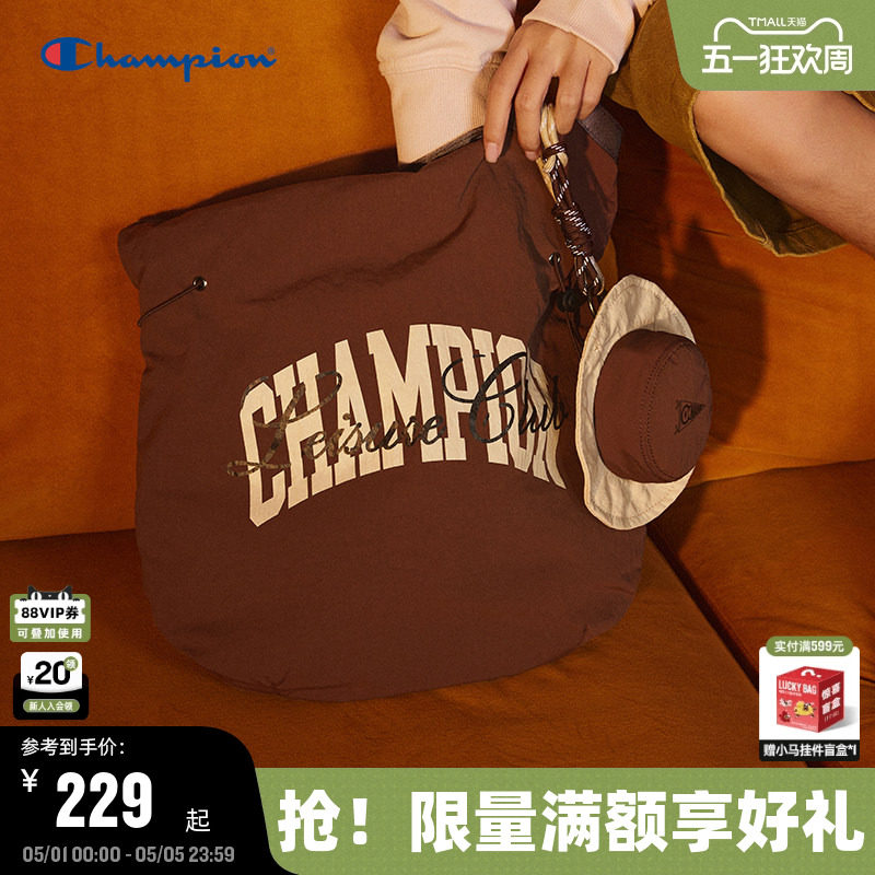 丁禹兮同款Champion冠军托特包女26夏季新款轻量单肩包通勤背包男