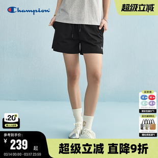 Champion冠军短裤2026春季新款美式运动女宽松直筒裤纯棉休闲热裤