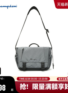 Champion冠军斜挎包2025秋冬新款邮差包女通勤单肩包男休闲电脑包