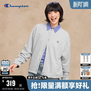 潮外套休闲风美式 新款 复古圆领秋 女2026春季 Champion冠军卫衣开衫