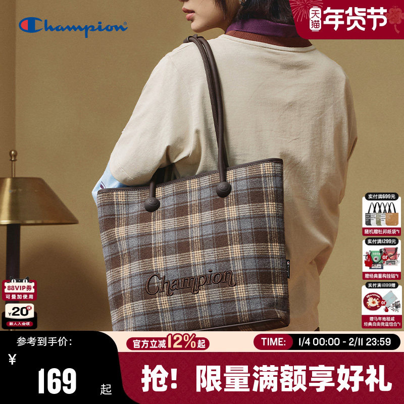 Champion冠军托特包2025秋冬新款女复古腋下包通勤单肩包男手提包,箱包皮具/热销女包/男包,托特包,淘宝优惠券,粉丝福利购,淘宝优惠卷