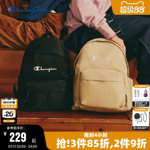 Champion冠军美式刺绣双肩包男女