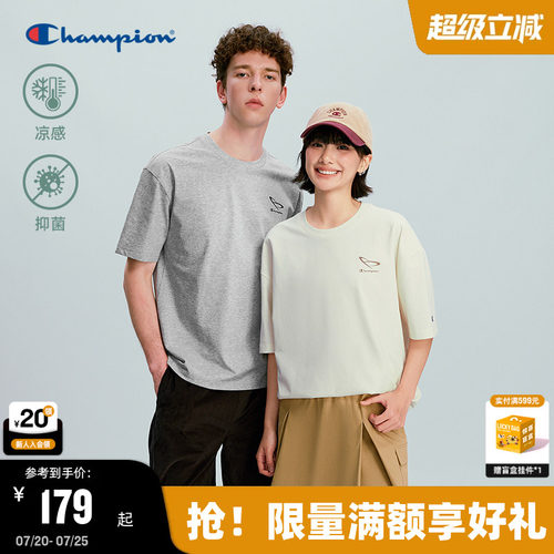 Champion宽松圆领短袖T恤
