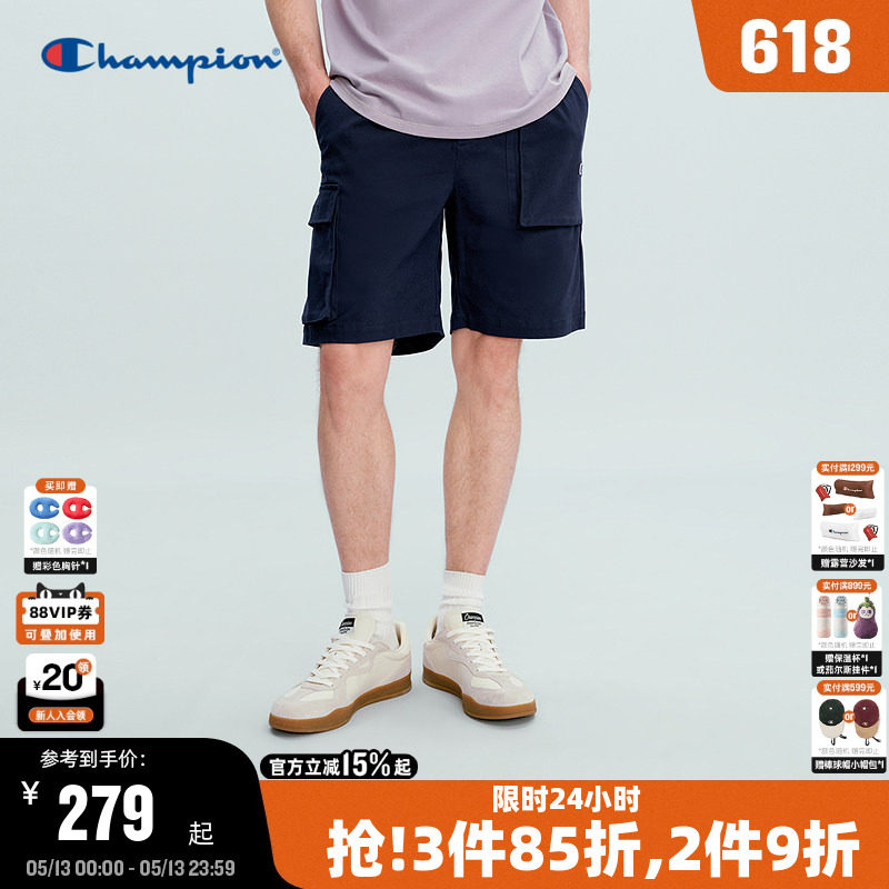 Champion冠军短裤男2026夏季新款美式工装风直筒五分裤女休闲宽松