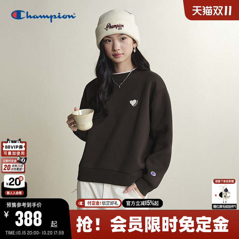 【预售】Champion冠军圆领卫衣女26秋季新款休闲套头上衣印花简约